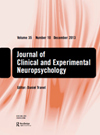 Journal Of Clinical And Experimental Neuropsychology