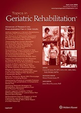 Topics In Geriatric Rehabilitation